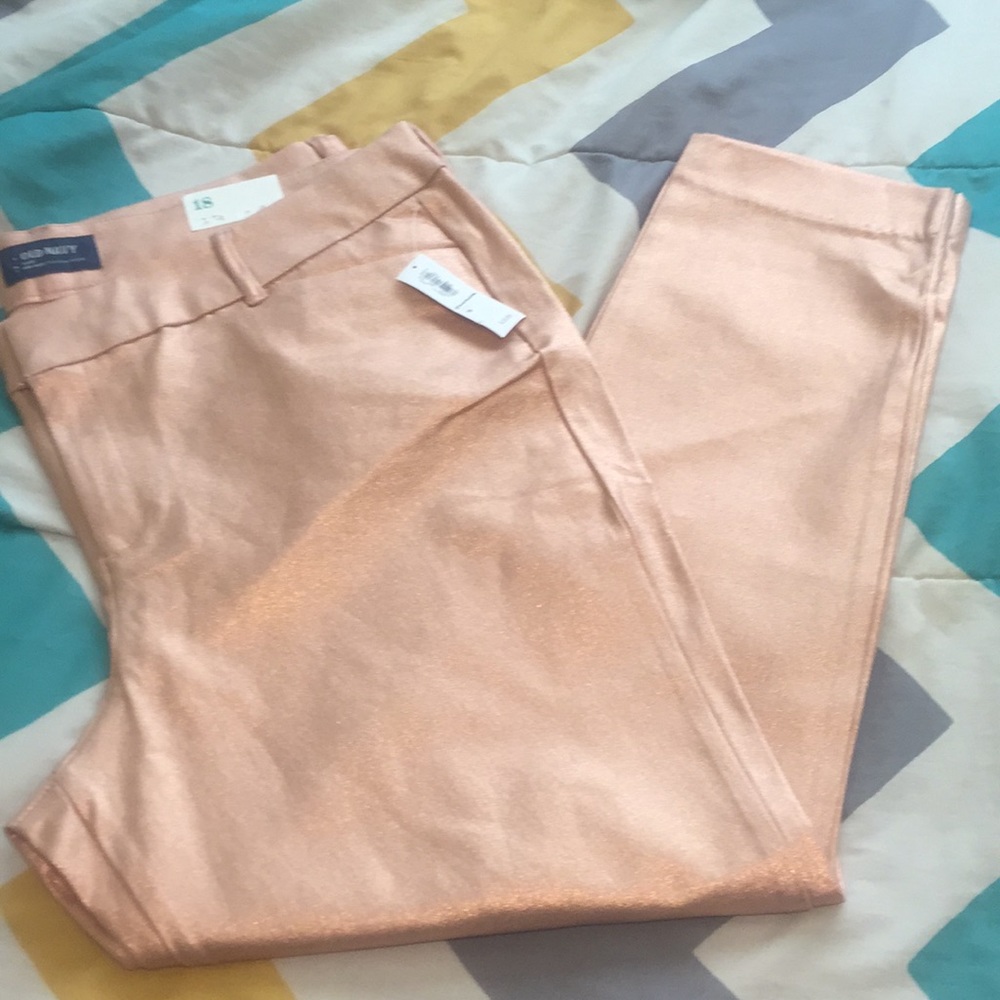 NWT metallic pink Old Navy pixie pants